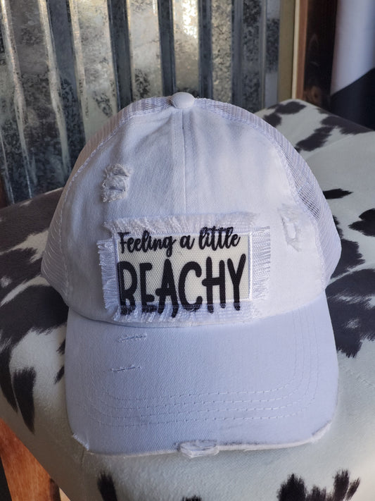 Feeling a Little Beachy Patch on White Hat